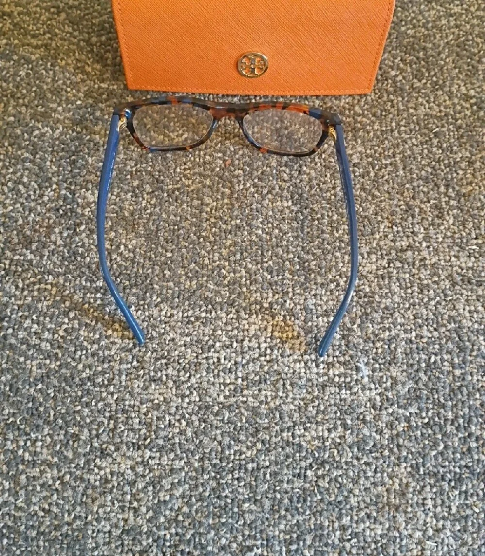 Tory Burch Tortoiseshell Blue Accent Glasses With Case Frames only